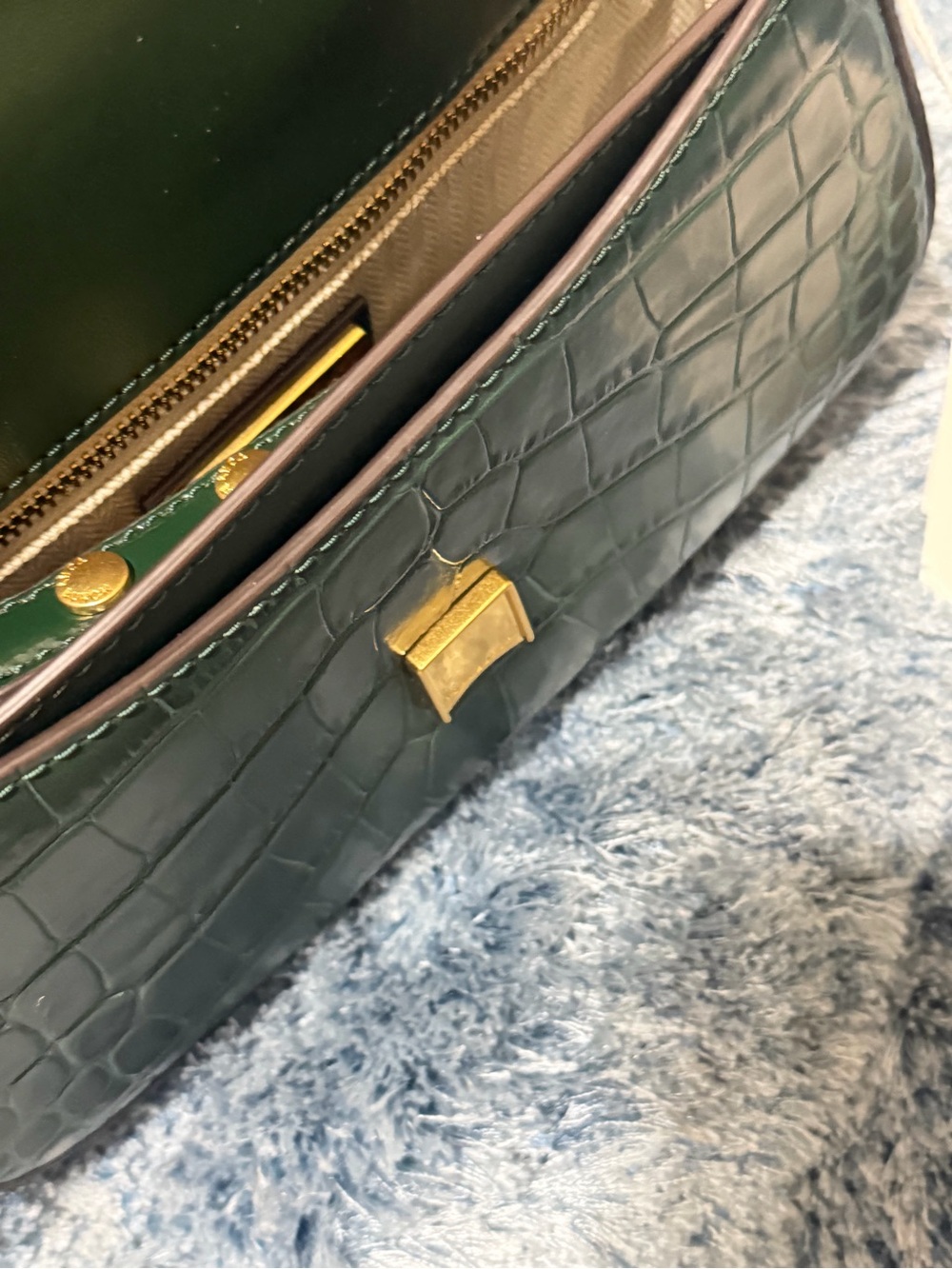 Tory Burch Britten Embossed Convertible Crossbody in Norwood Mini Shoulder Bag - Picture 9 of 16